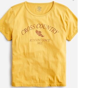 J.Crew vintage cross country gold tee large